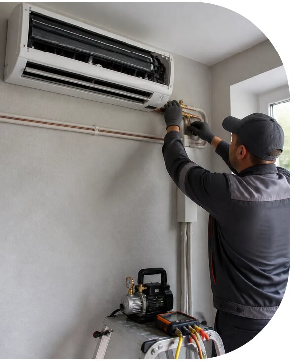 Монтаж систем кондиционирования для домов и объектов в Архангельске